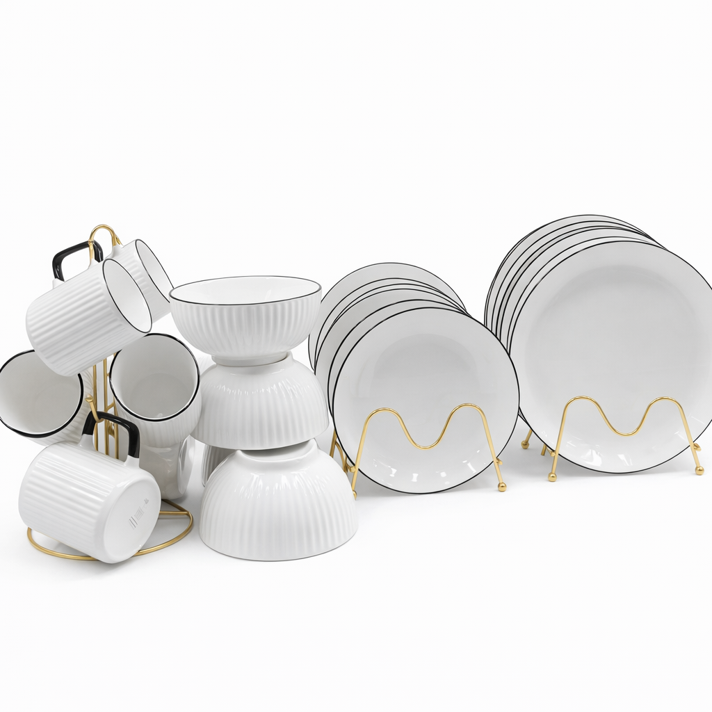 24PCS Premium Japanese Ceramic Dinner Set - Image 3